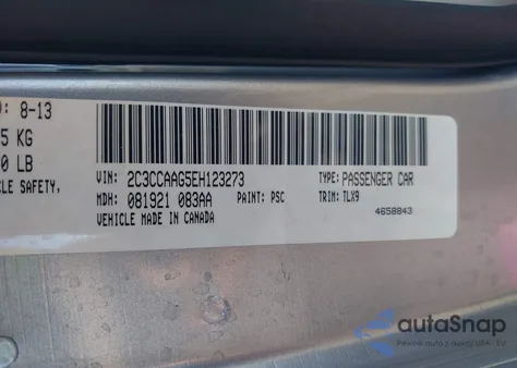 2014 Chrysler 300 из США, поврежденный, VIN 2C3CCAAG5EH123273